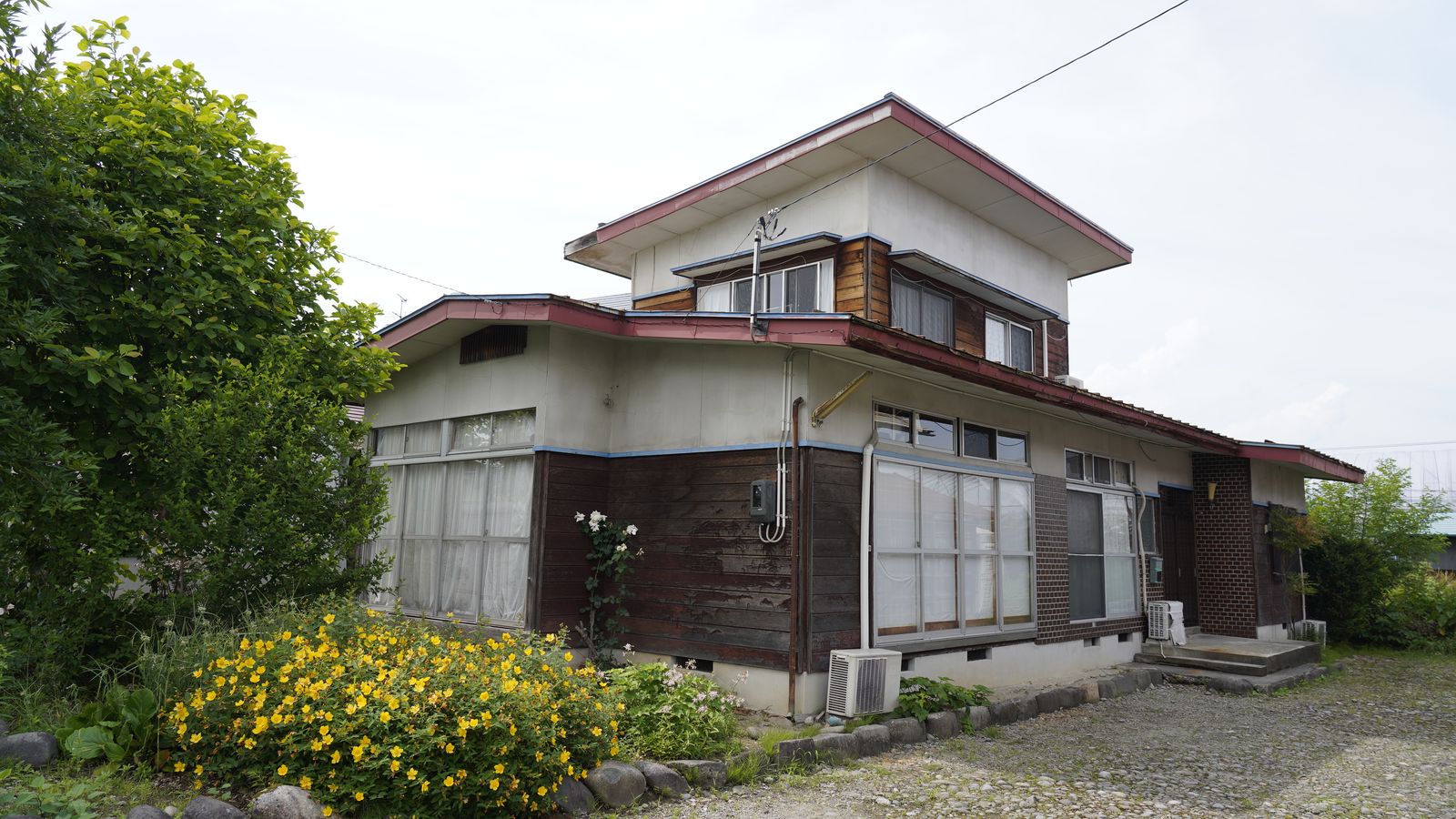 庭木が茂り、空き家になっている戸建て住宅
